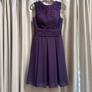 Chic Purple Sleeveless Midi Dress
